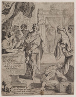 KG 17092a
<br/>
Titelblad: de verloren zoon ontvangt zijn erfdeel
<br/>
<em>anoniem NL (17de eeuw)</em>